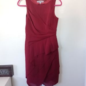 * Women's Midi Peplum Waist Cocktail Dress